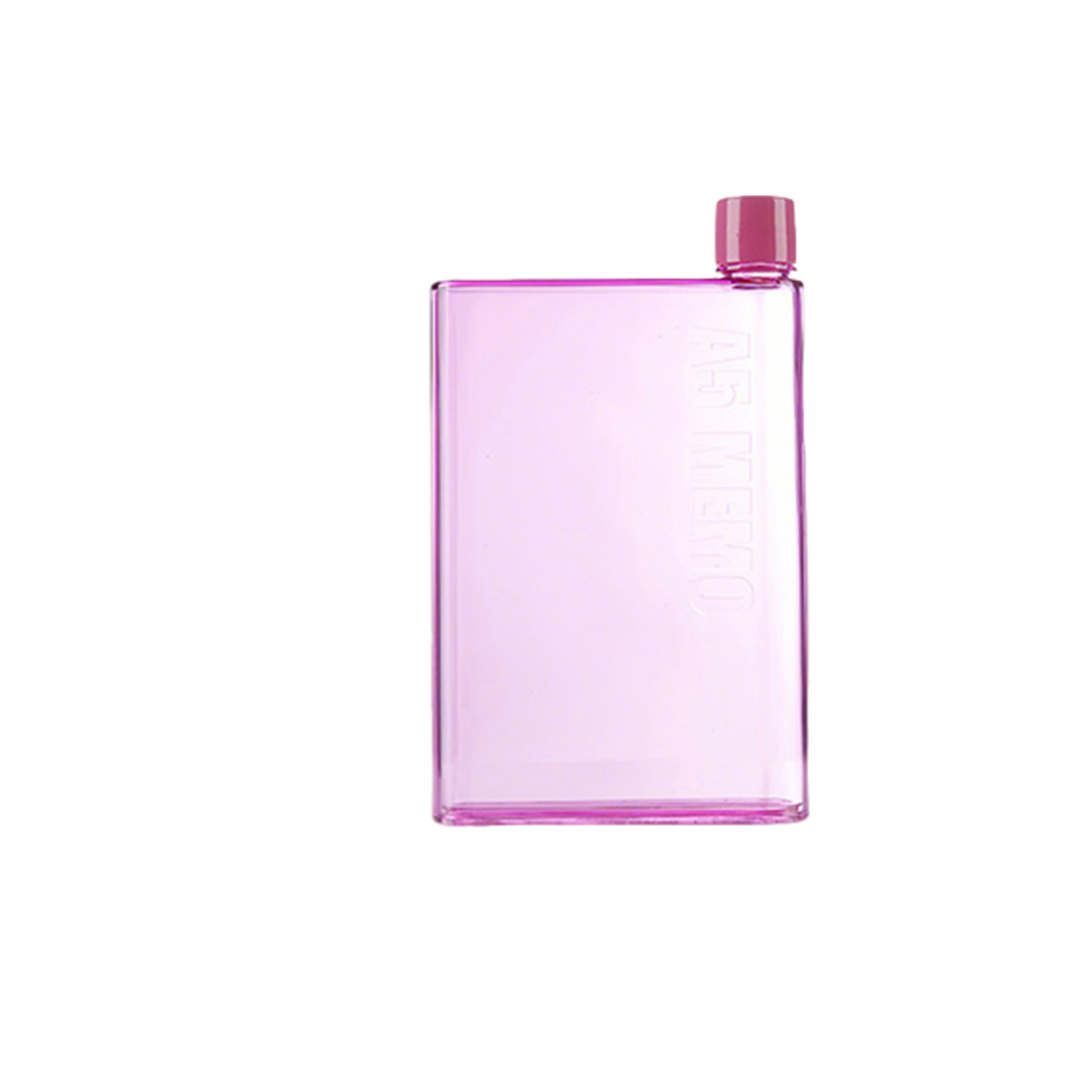 A5 Flat Plastic Transparent Water Bottle Slim Profile 5