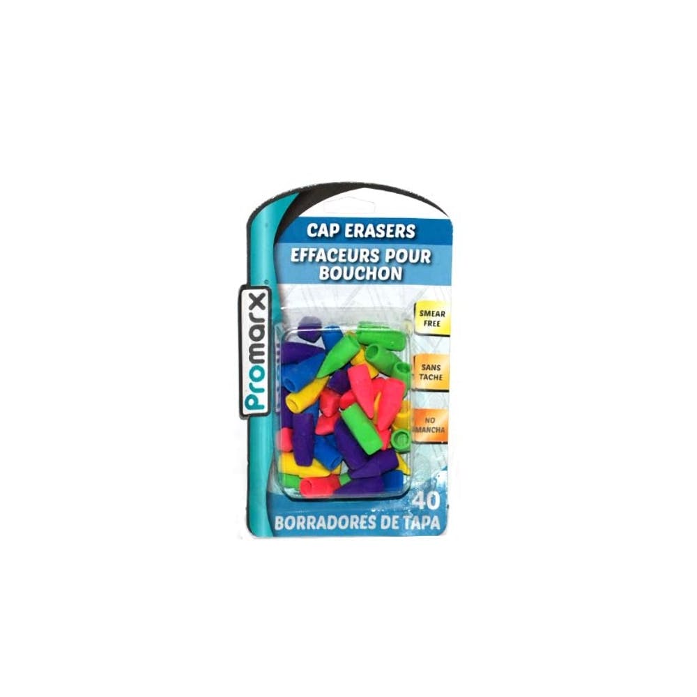 Pencil Cap Erasers - 40 Pack Assorted 2