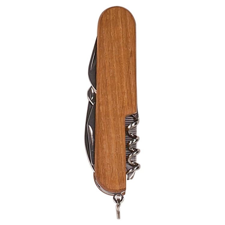 3 1/2" Wooden 8-Function Multi-Tool Pocket Knife 2