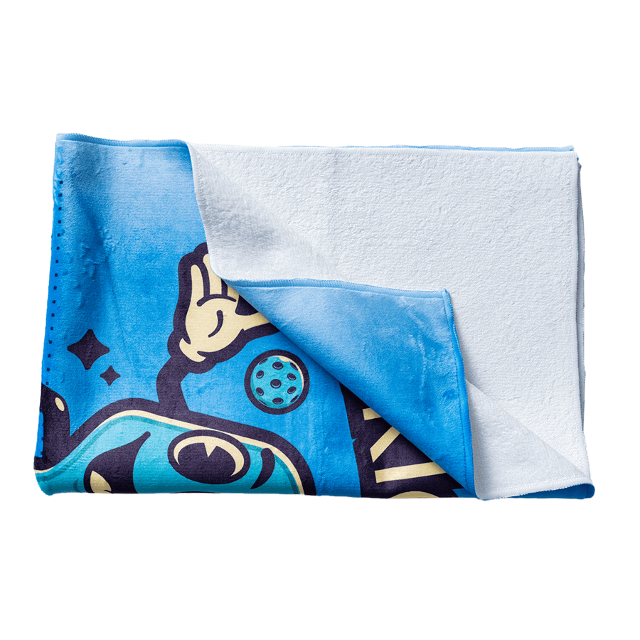 Over-the-Neck Microfiber Plush Velour Gym Towel w/ Cotton