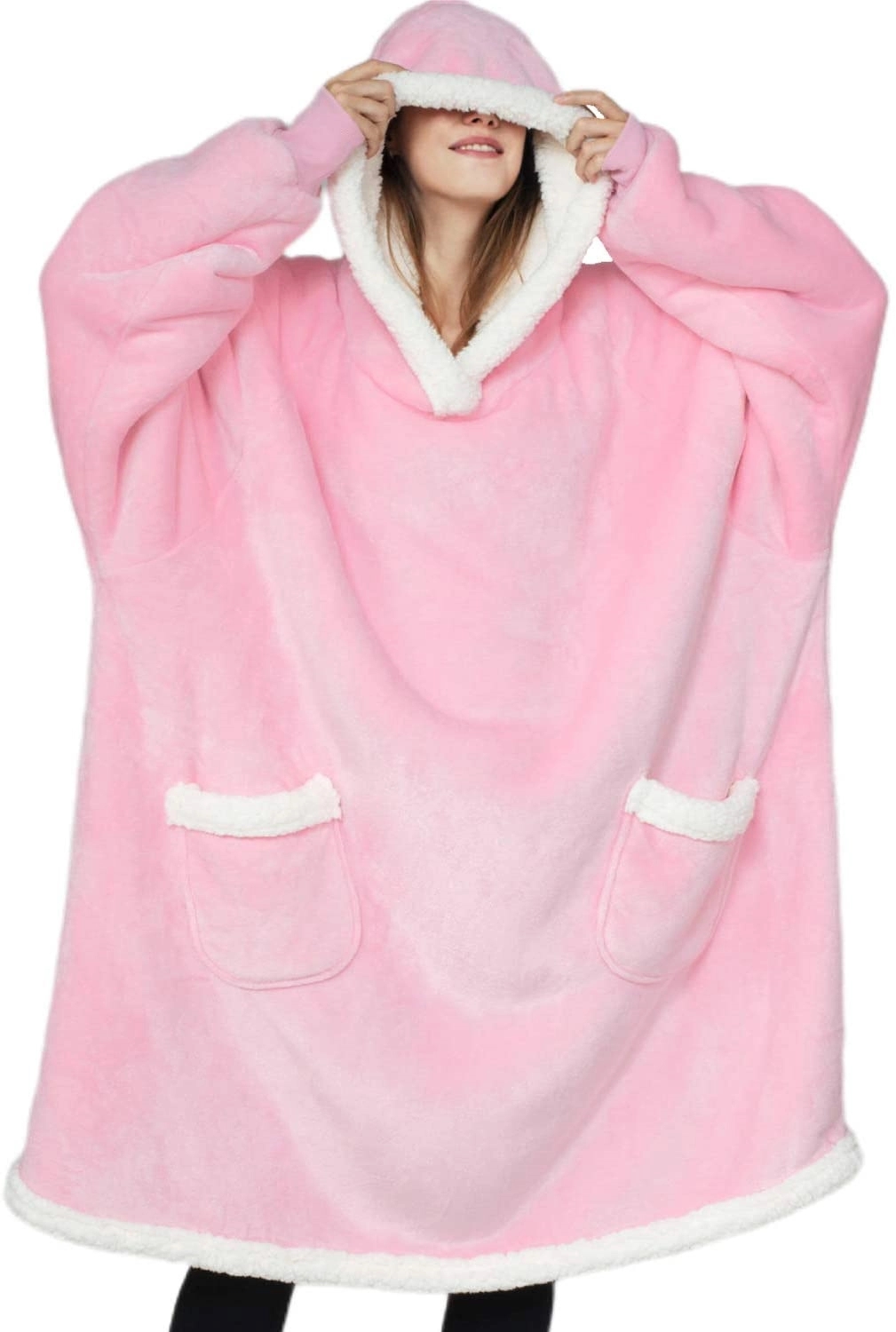 Blanket Hoodie with Deep Pocket and Elastic Sleeve 6
