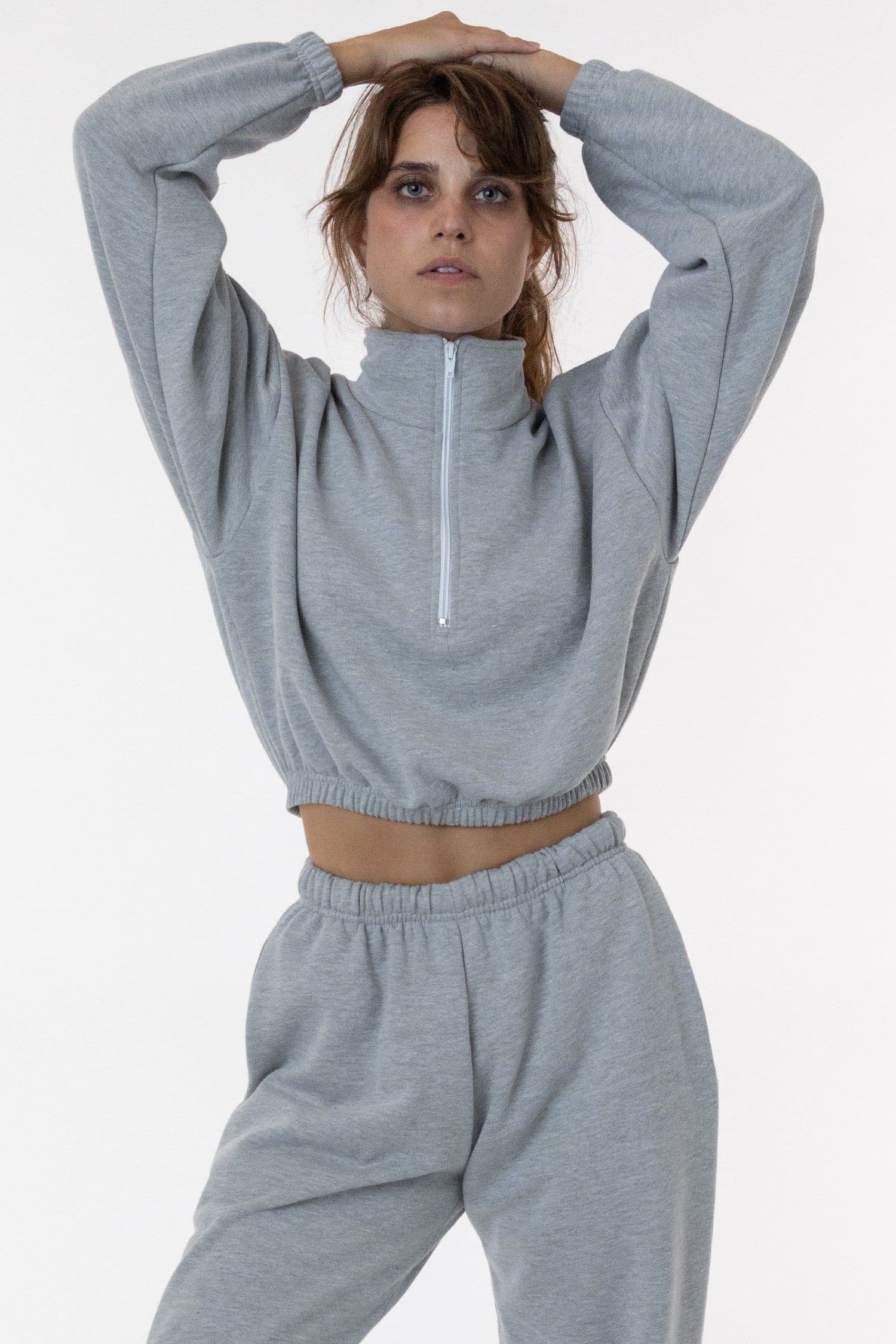 Flex Fleece Half Zip Cropped Pullover, custom hoodie or sweatshirt with logo imprint 4