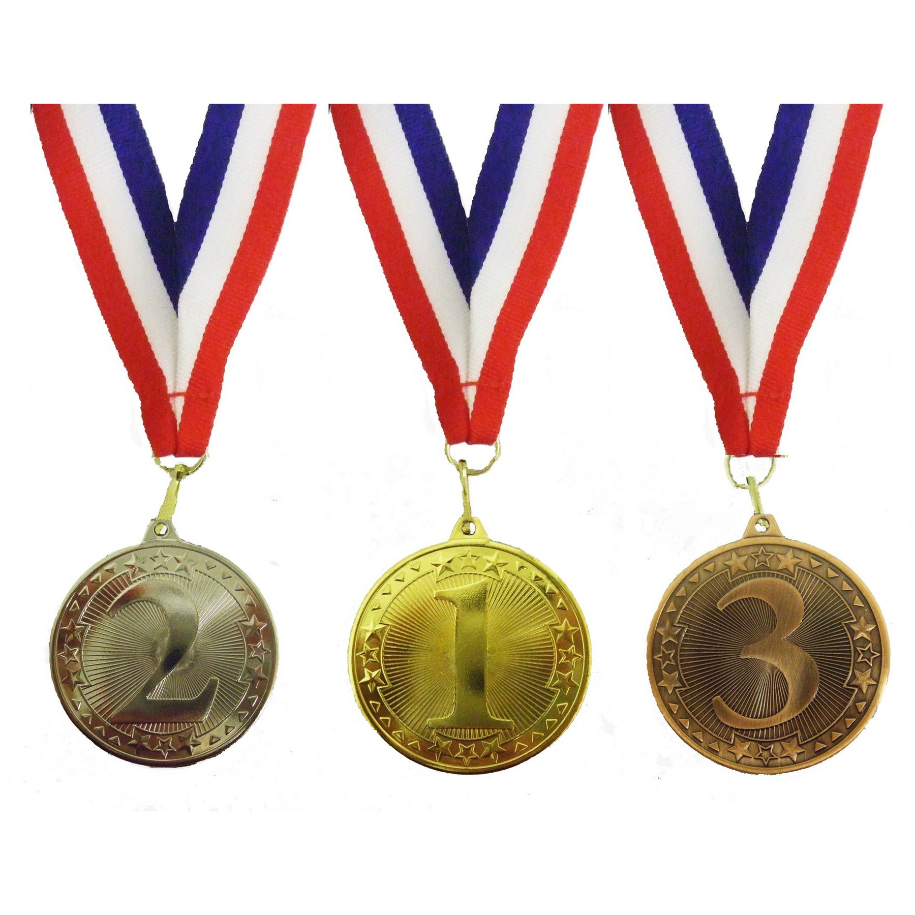Custom Star Circle 2.36" 1st, 2nd, 3rd Place Medals 1