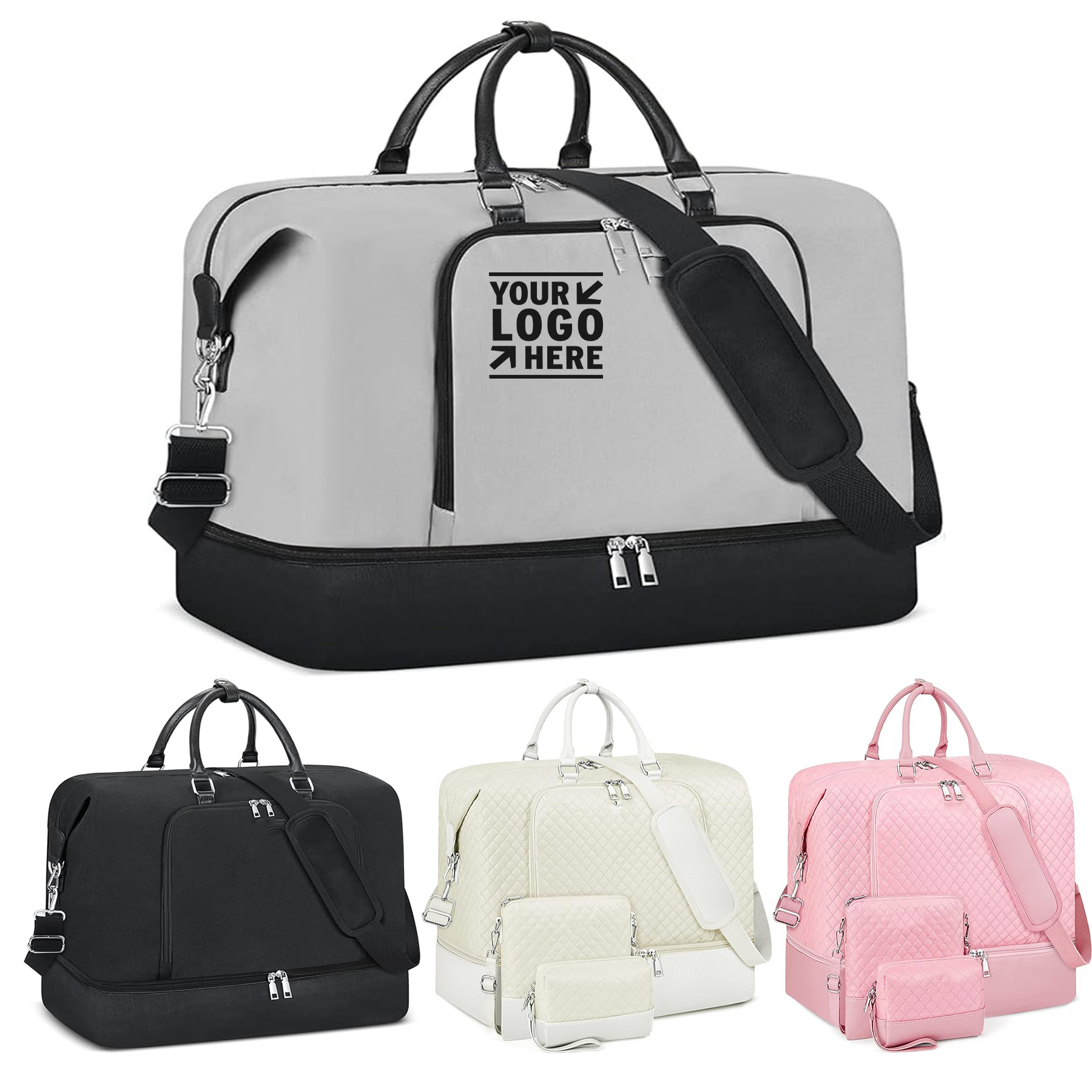Women Business Oversized Travel Weekender Overnight Bag Carry On Tote with Shoe Compartment 2