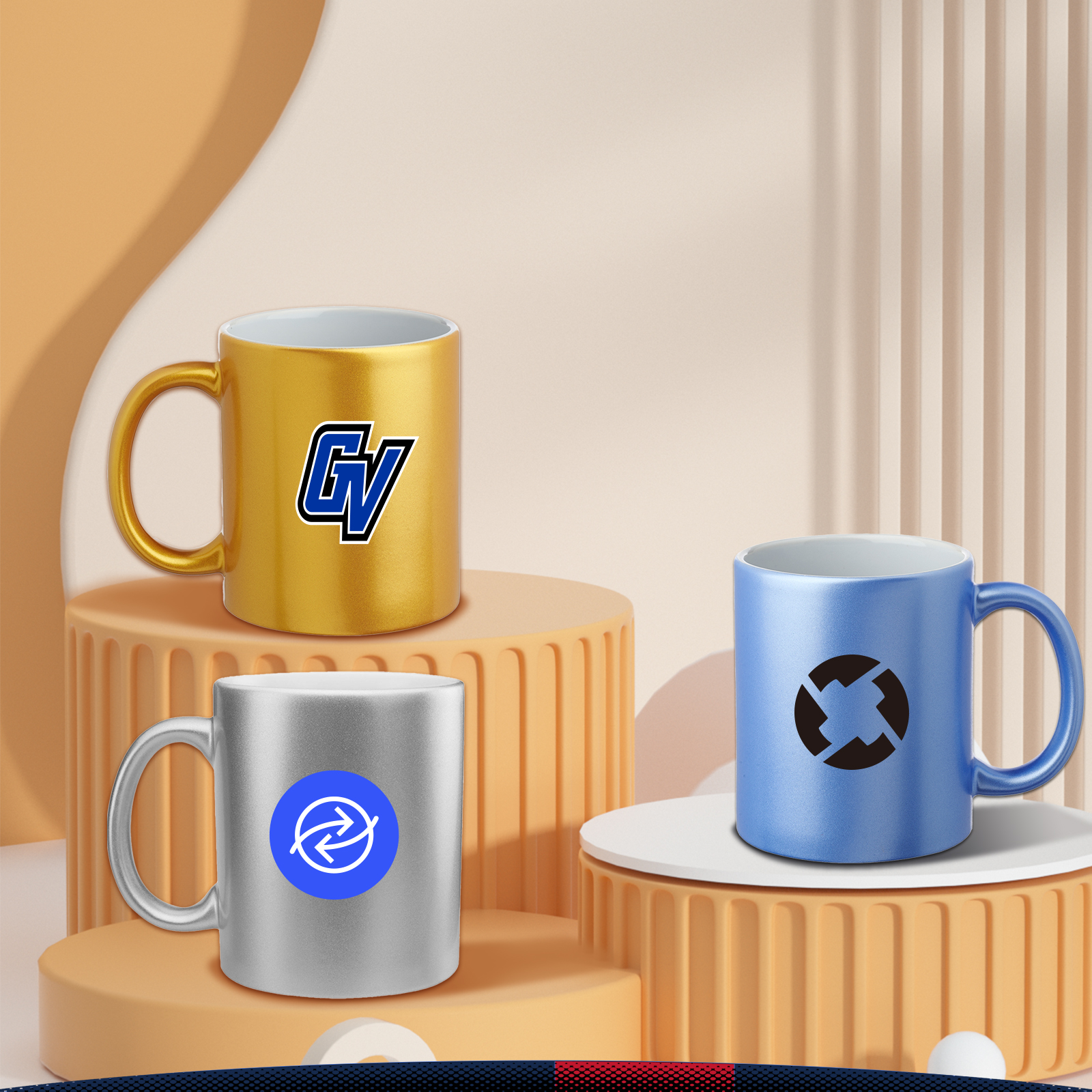 11 oz. Metallic Ceramic Mugs 3