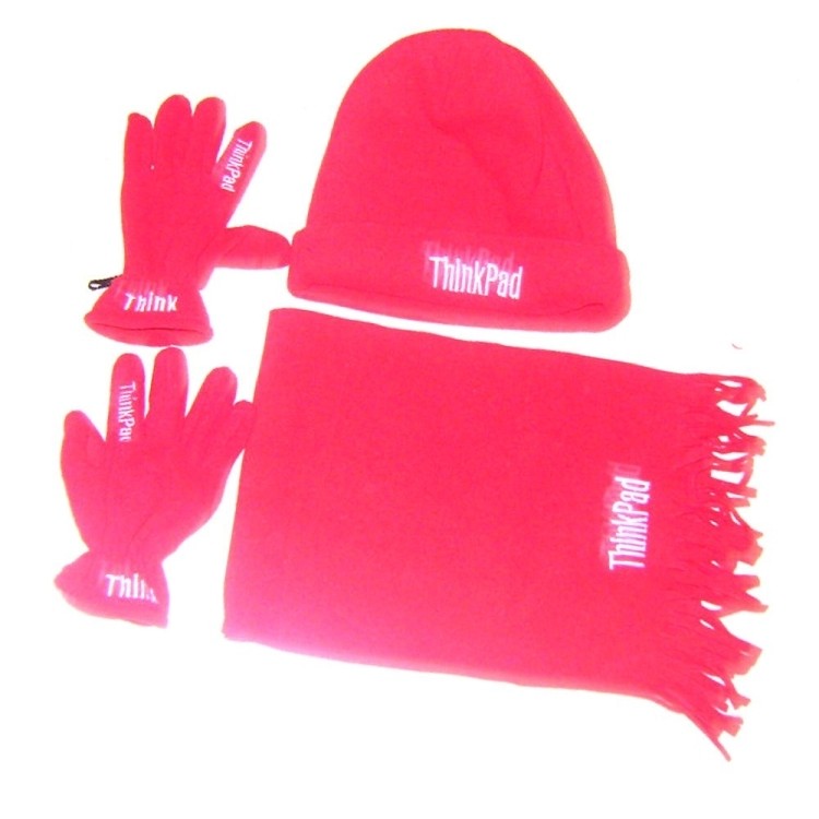 3 Piece Polar Fleece Hat Scarf & Glove Warm Set 1