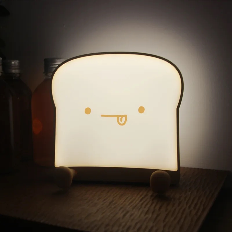 Cute Night Light Toast Bread Led Lamp 2