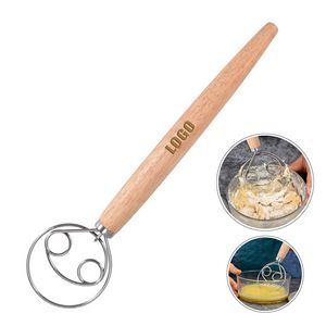 Dough Whisk With Wooden Handle 6