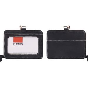 RFID Blocking PU Leather Card Holder with Lanyard 33