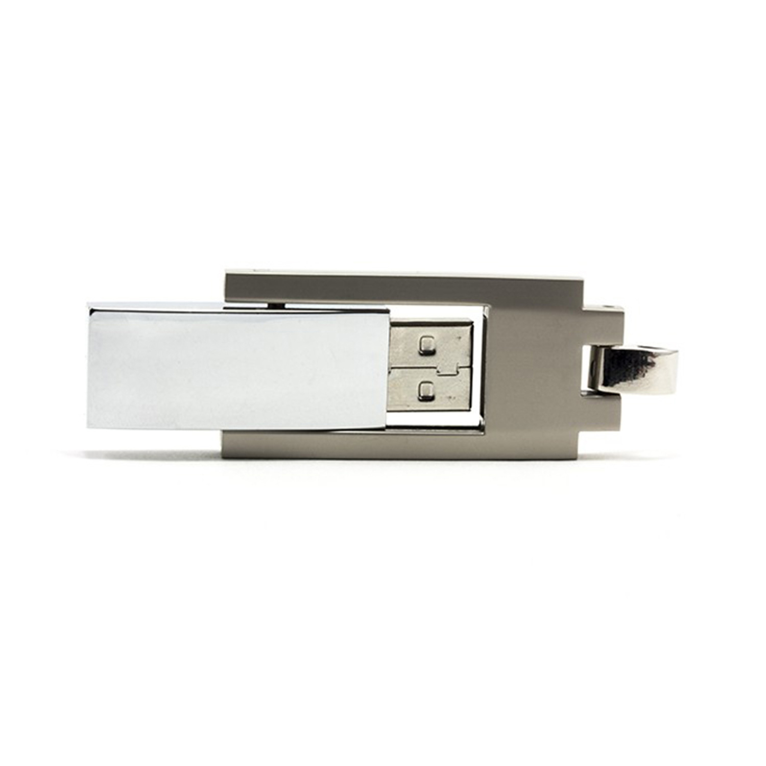 Chrome Steel with Keyring USB 2.0 5