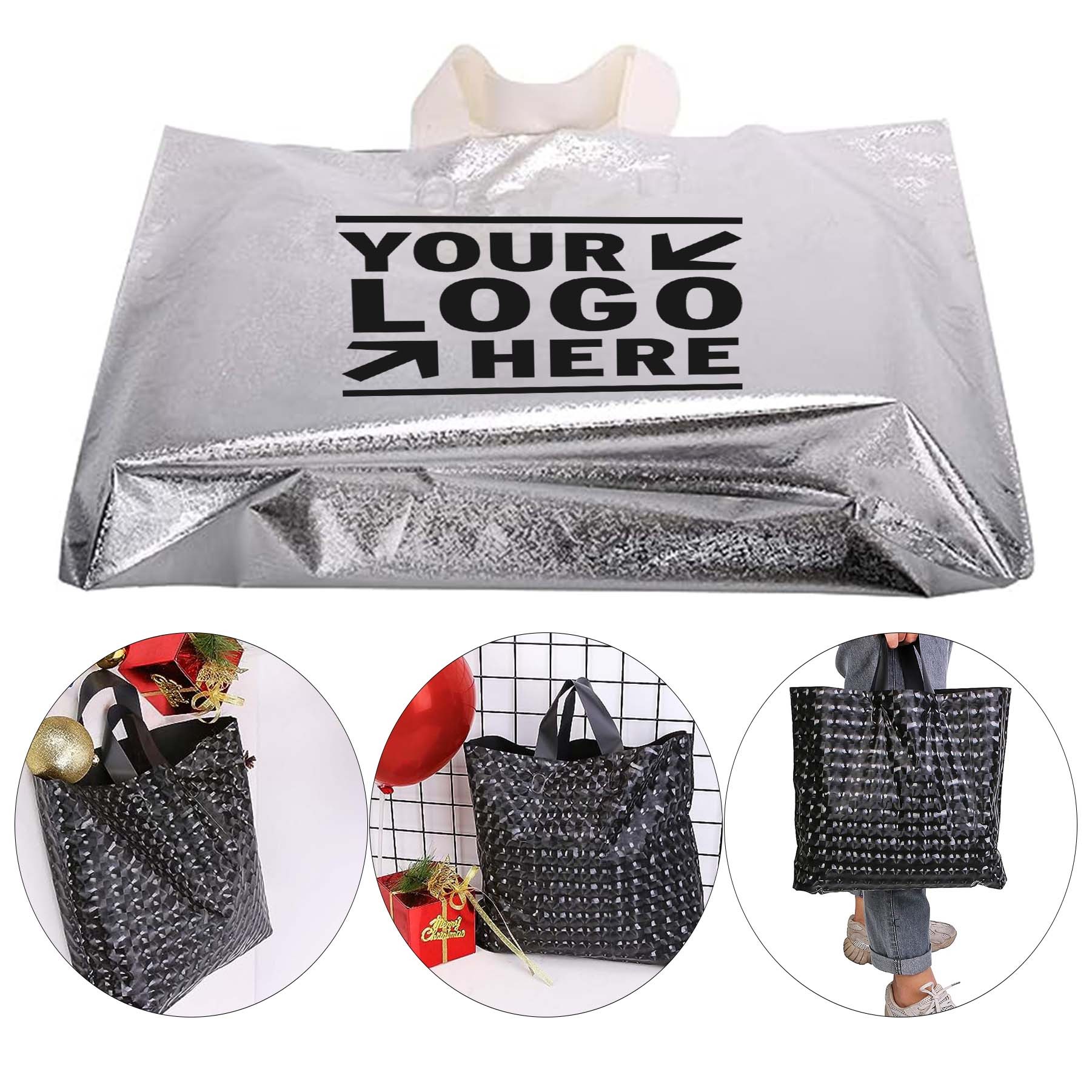 15.7" x 12.2" Retail Clothing Grocery Boutique Shopping Merchandise Handle Bag 3