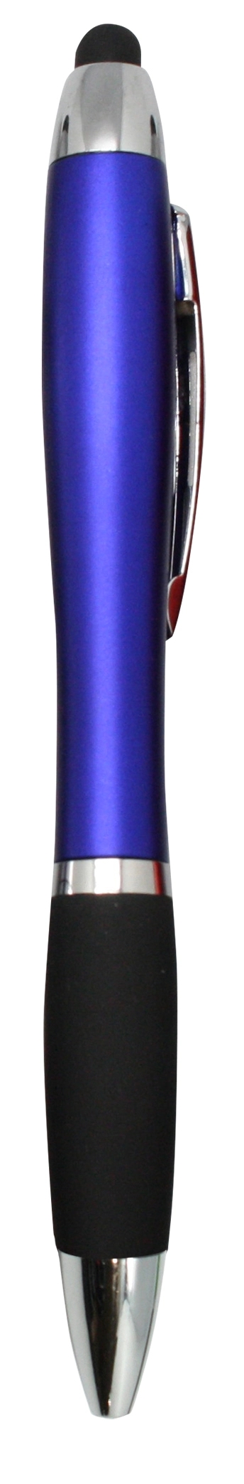 Curvy Plastic Stylus Pen w/Light UP Engraving 16