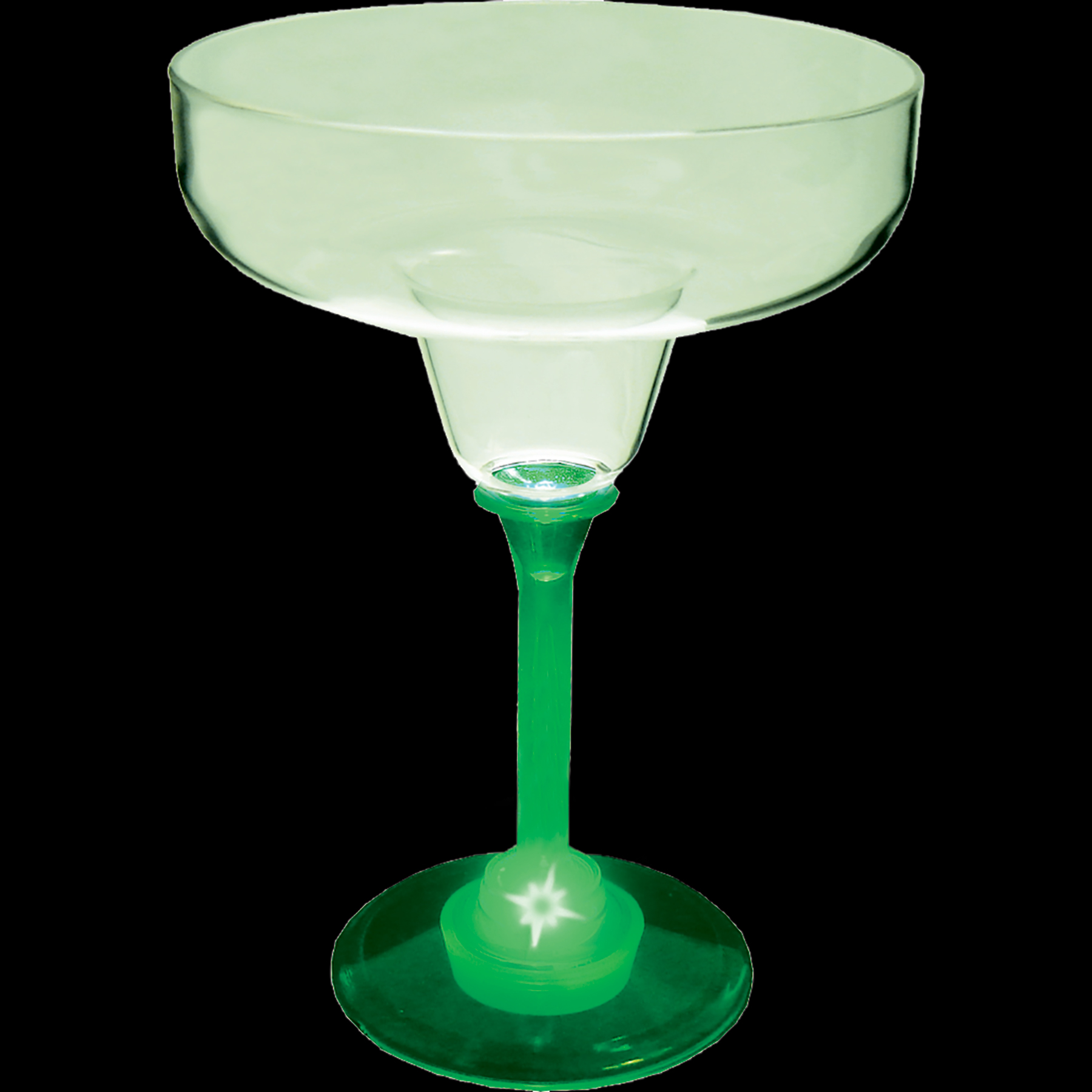 12oz Light Up Standard Stem Plastic Margarita Glass