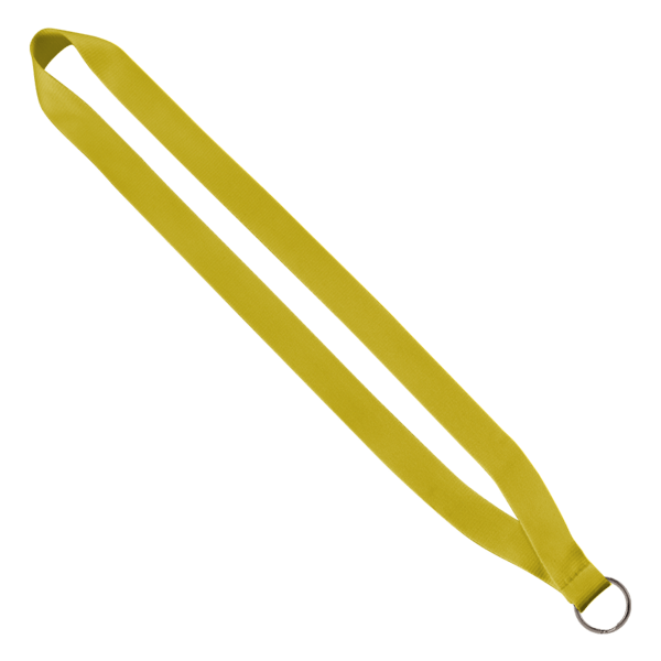 3/4" Polyester Lanyard with Sewn Silver Metal Split-Ring 47