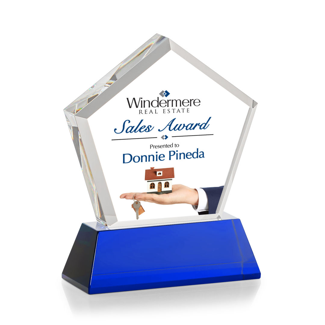 Genosee VividPrint™ Award on Base - Blue 7