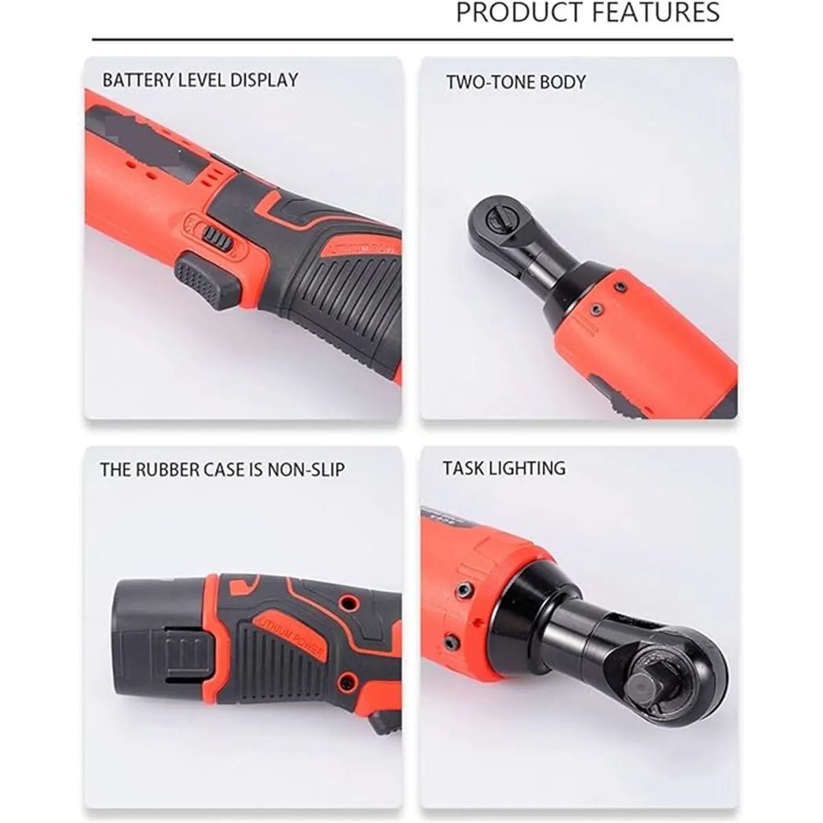 12V Lightweight Right Angle Cordless Electric Wrench 9