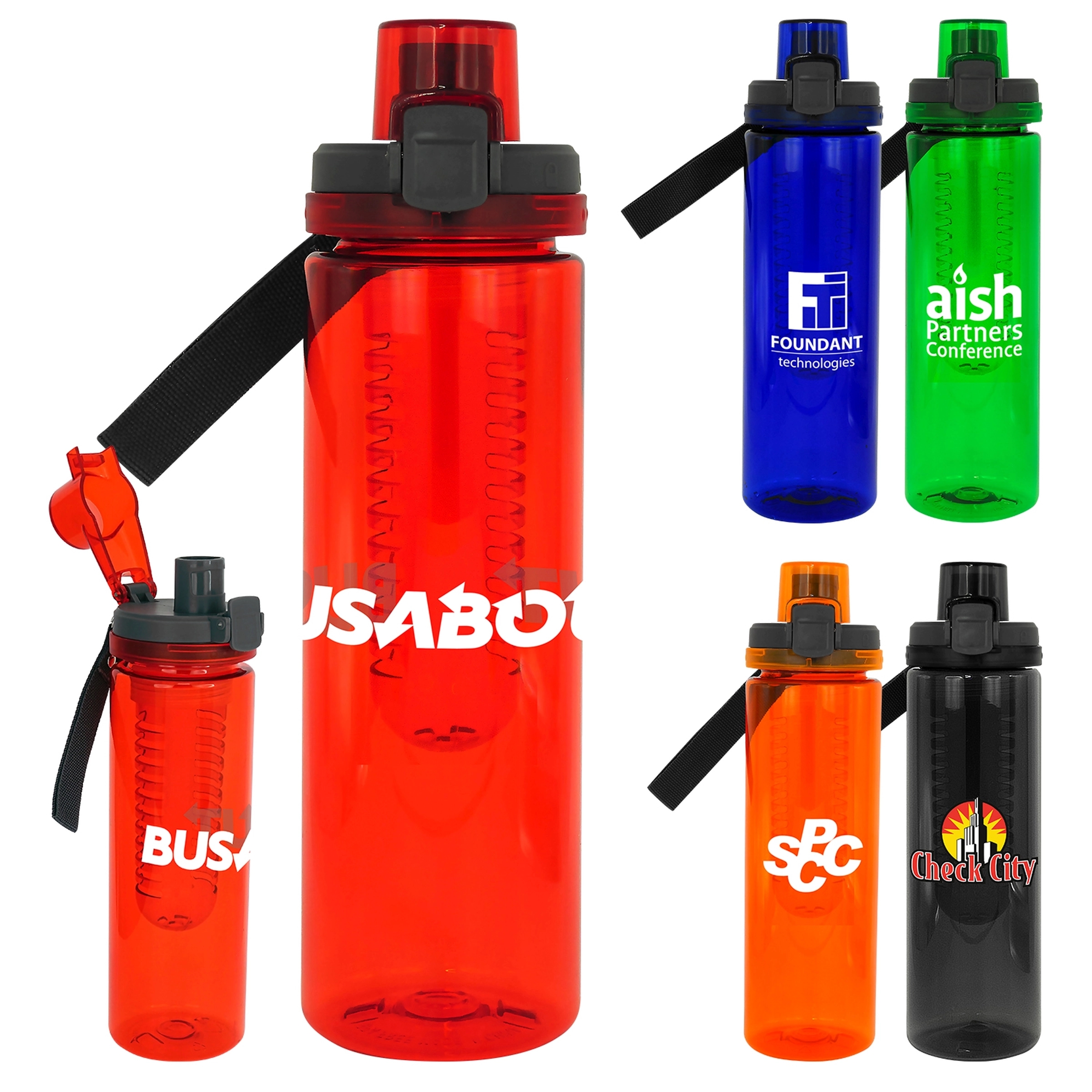 Locking Lid 24 oz. Colorful Bottle With Infuser