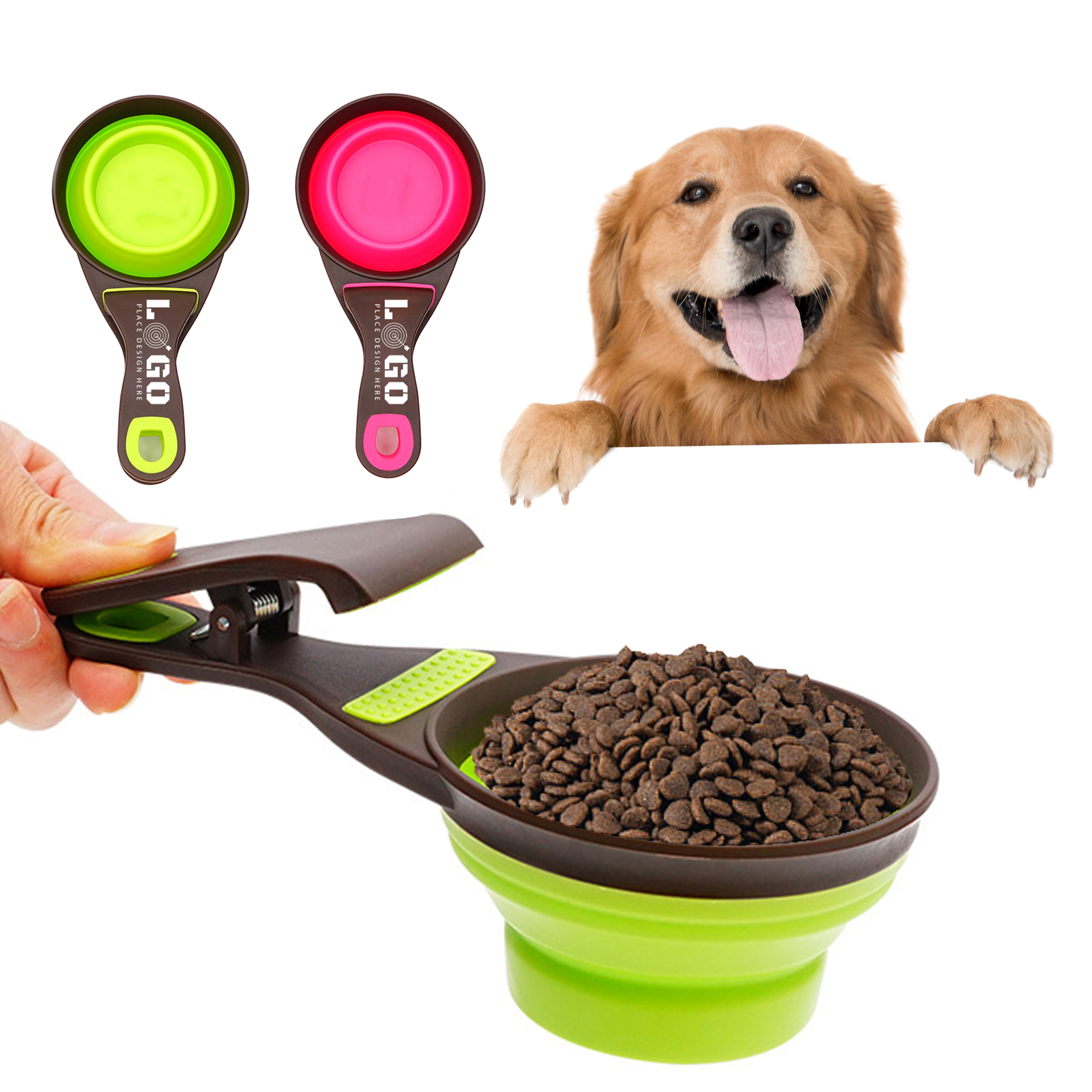 8oz Multifunction Collapsible Pet Scoop Measuring Cup 2