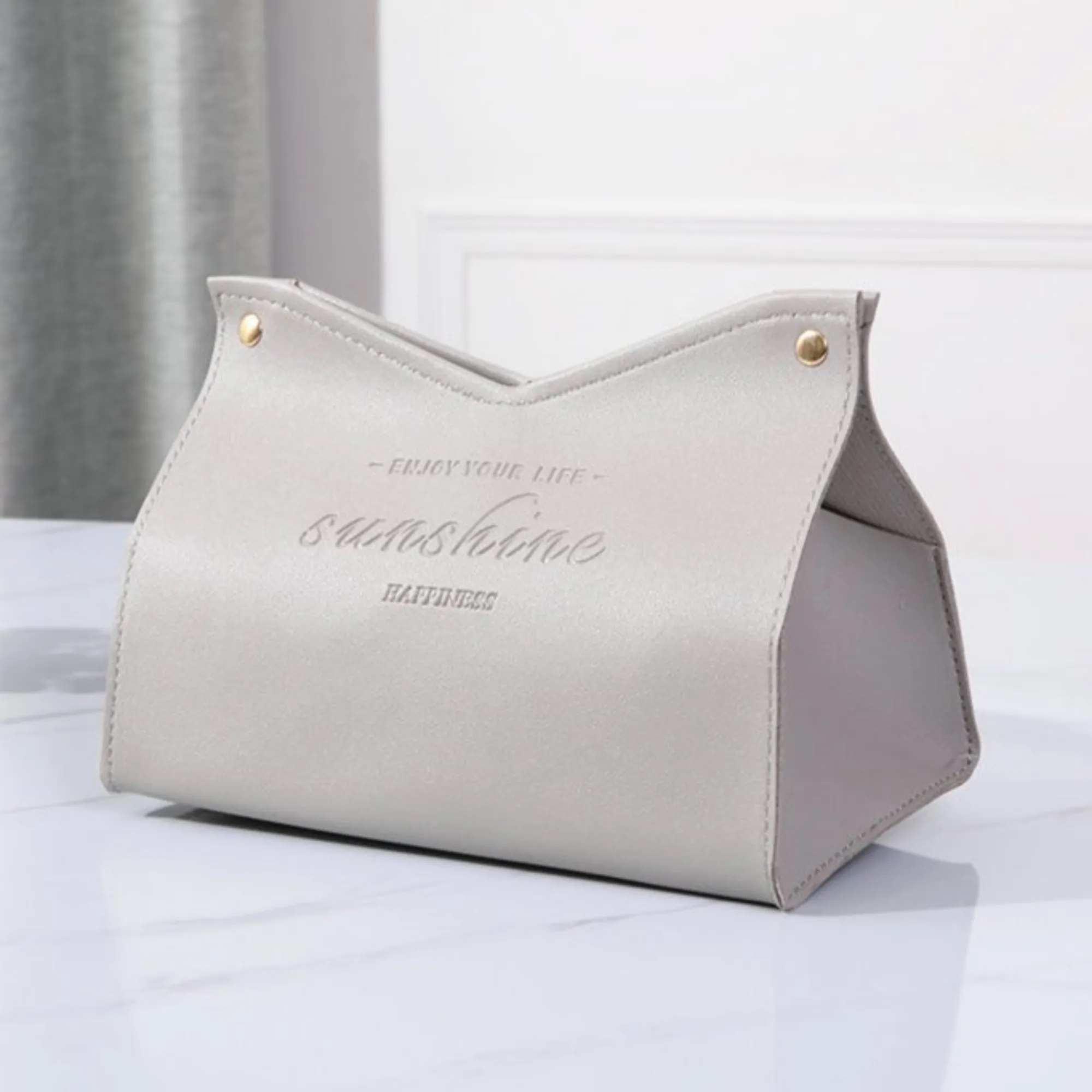 Leather tissue box 7