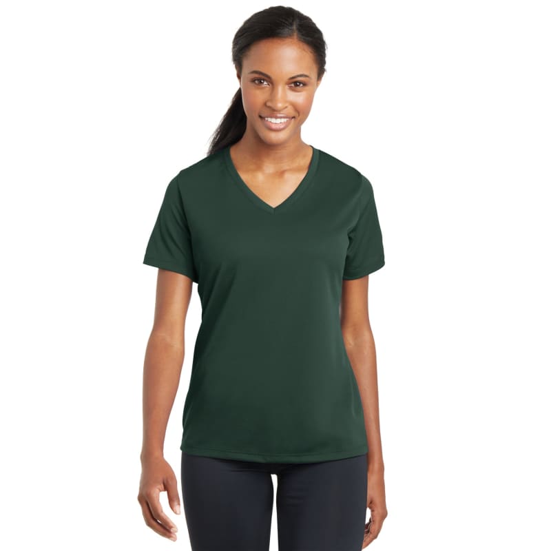 Sport-Tek Women's PosiCharge RacerMesh V-Neck Tee. 100