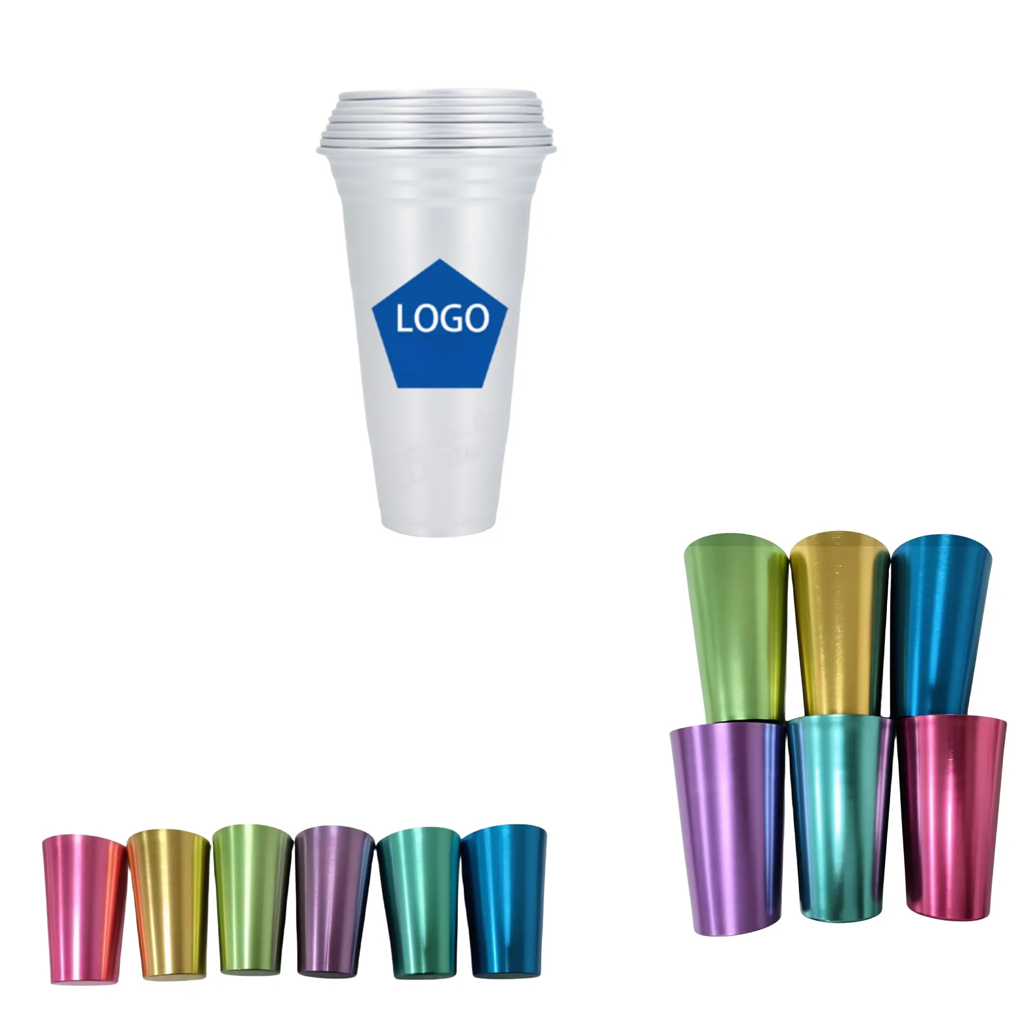 16.9 Oz Custom Logo Aluminum Reusable Stadium Party Beer Cup 2