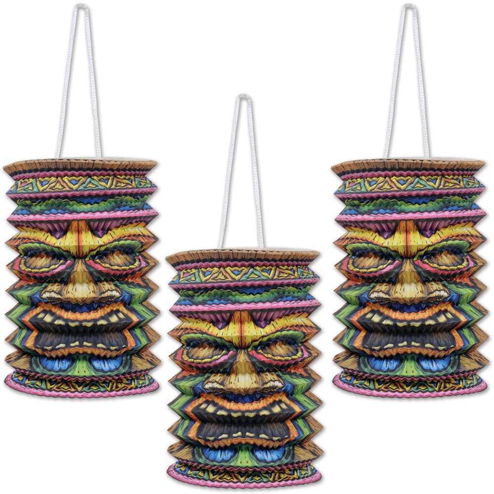 Tiki Paper Lanterns - 9" 2