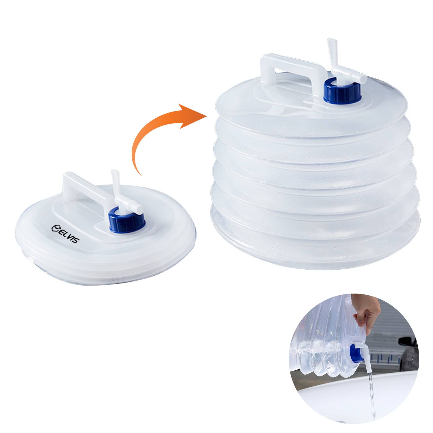 Outdoor portable foldable compressed water bucket 4