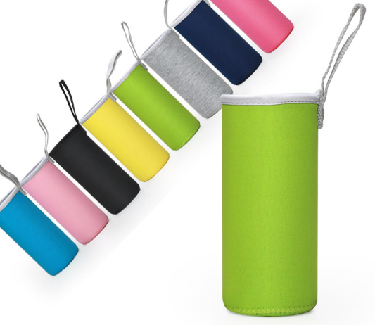 Neoprene Beverage Cooler with Strap, custom koozie with logo imprint 3