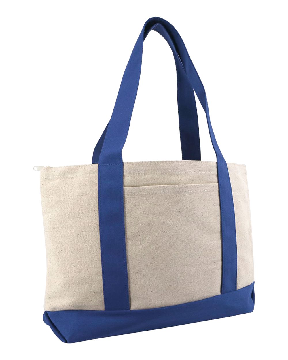 Large Zippered Cotton Canvas Tote - 8862, custom tote bag with logo imprint 8