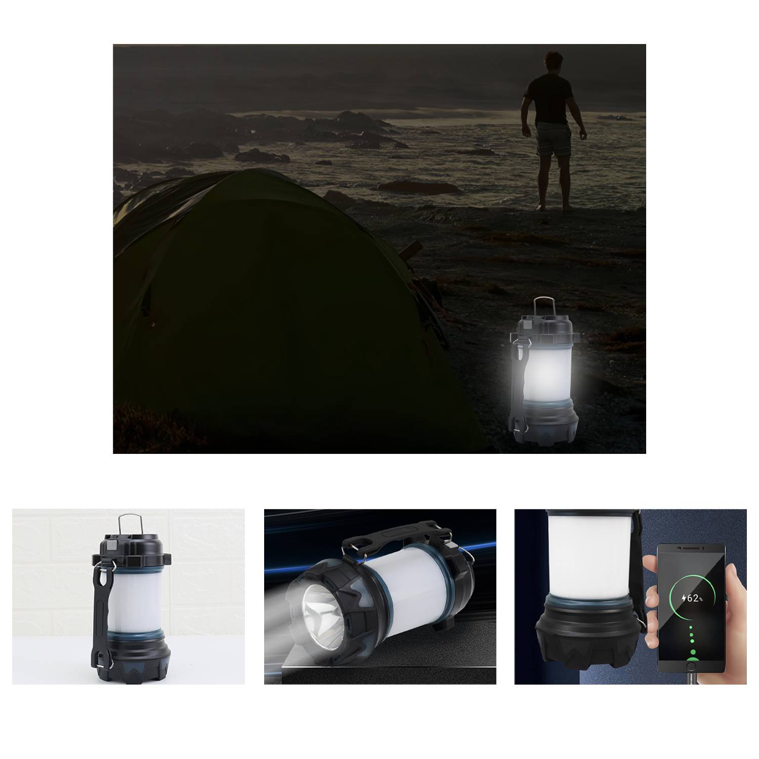 Rechargeable outdoor multifunctional camping light 4