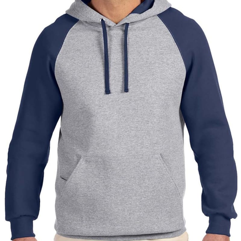 Jerzees 8 Oz., 50/50 NuBlend® Colorblock Raglan Pullover Hoo 2