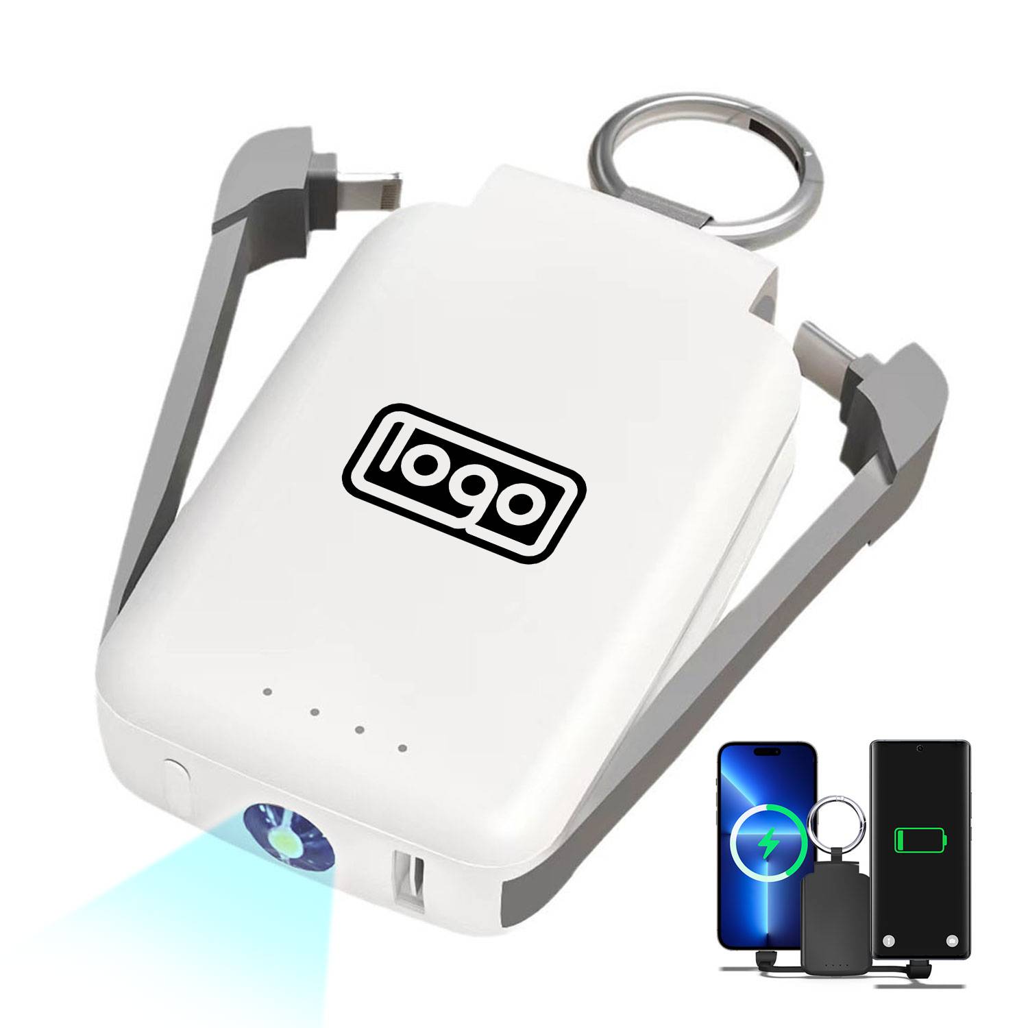 Multi-Function Keychain Power Bank with LED Light & GPS 2