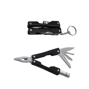 Compact Multi Tool Pliers Kit Stainless Steel With Flashlight Keychain 5