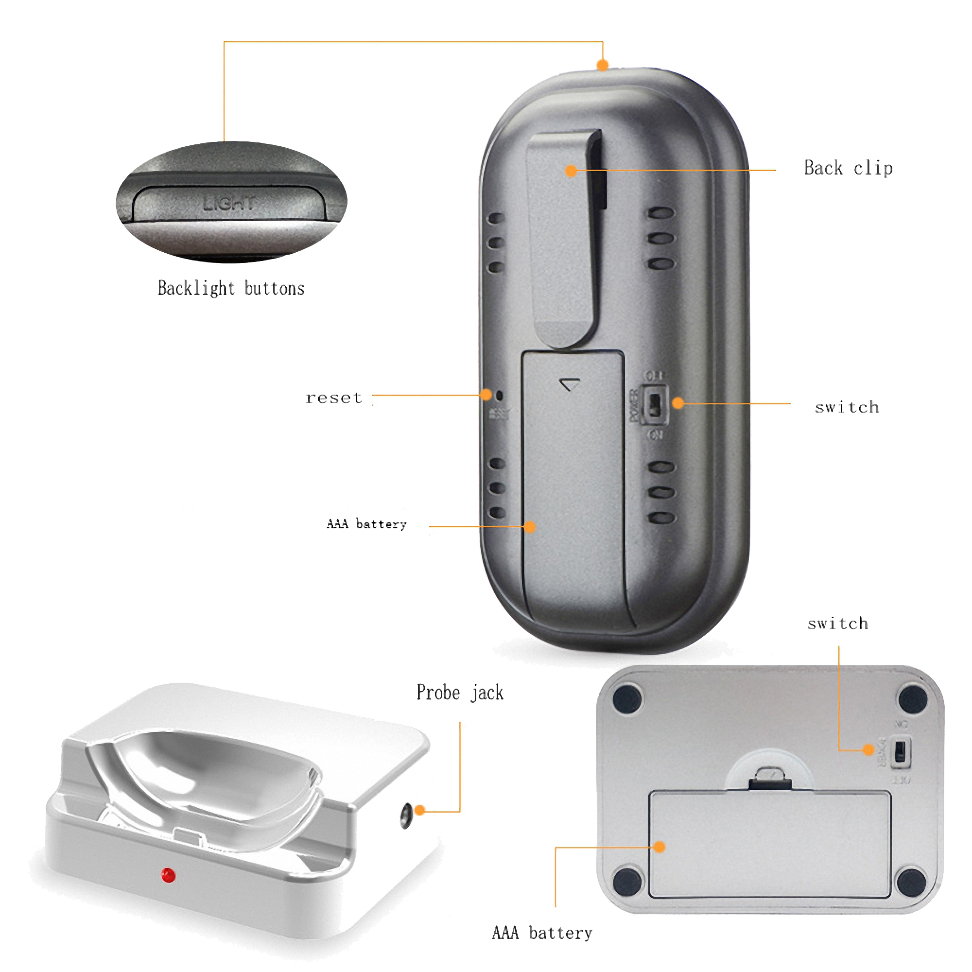 Wireless Meat Thermometer for BBQ Grill 4