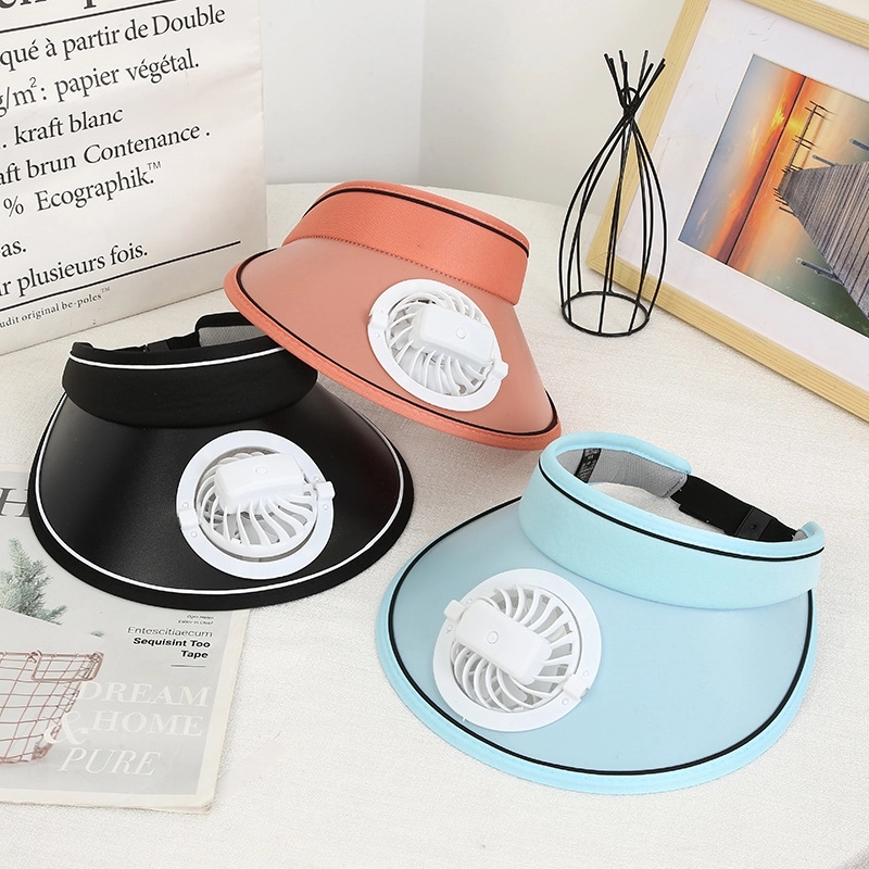 Custom Visor cap with Rechargeable fan 4