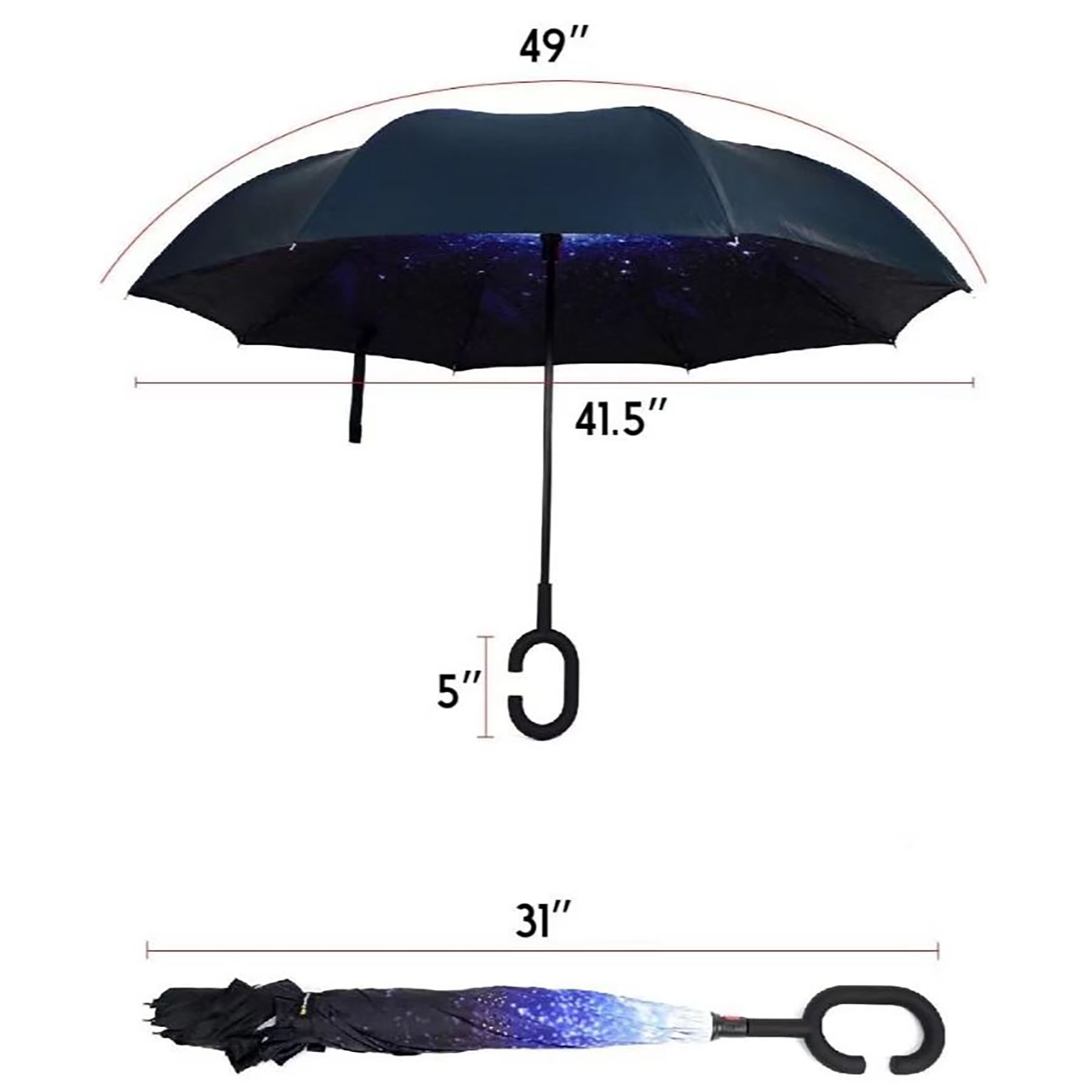 Inverted Reverse Upside Down Umbrella 3