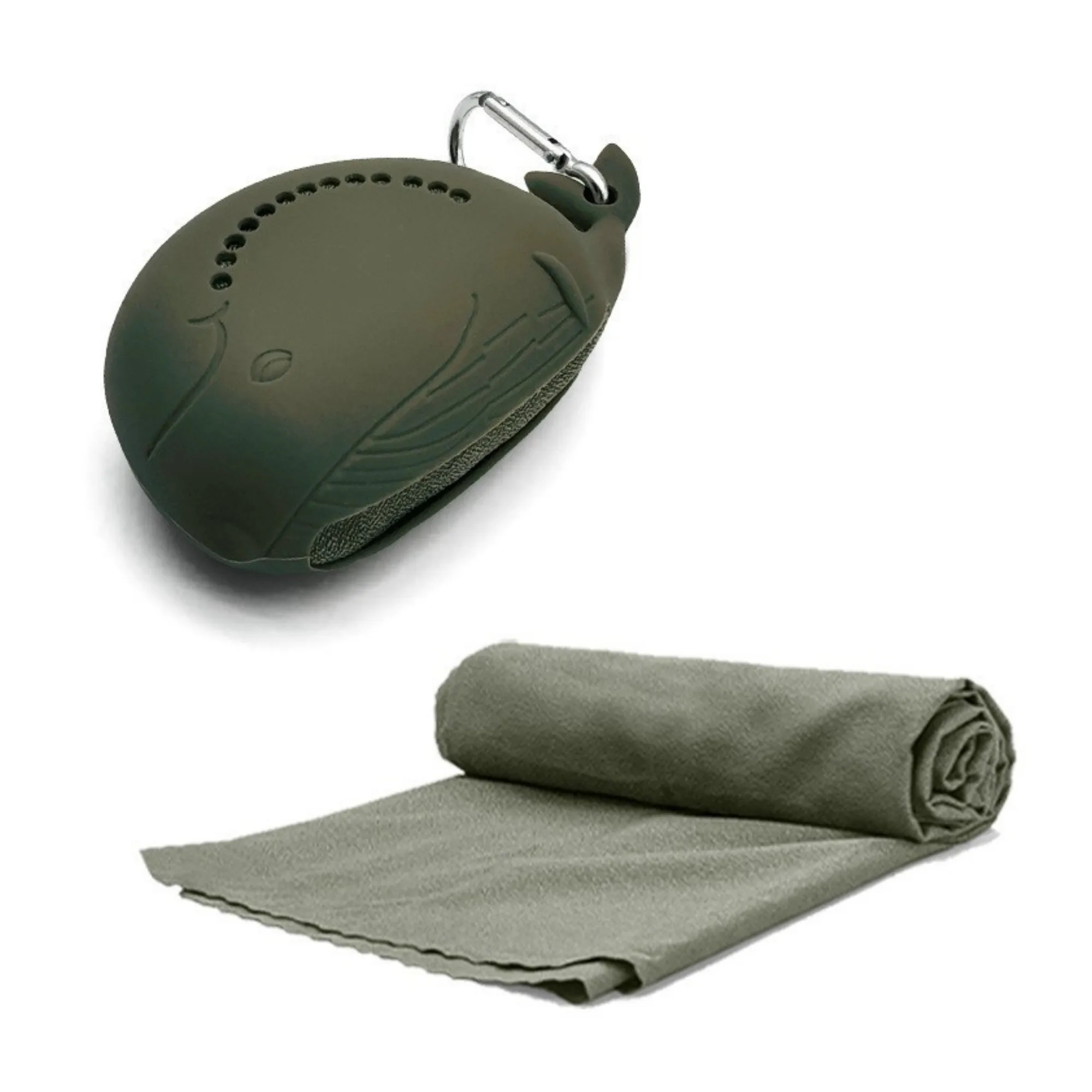 Quick Dry Sports Towel With Whale Silicone Case 2