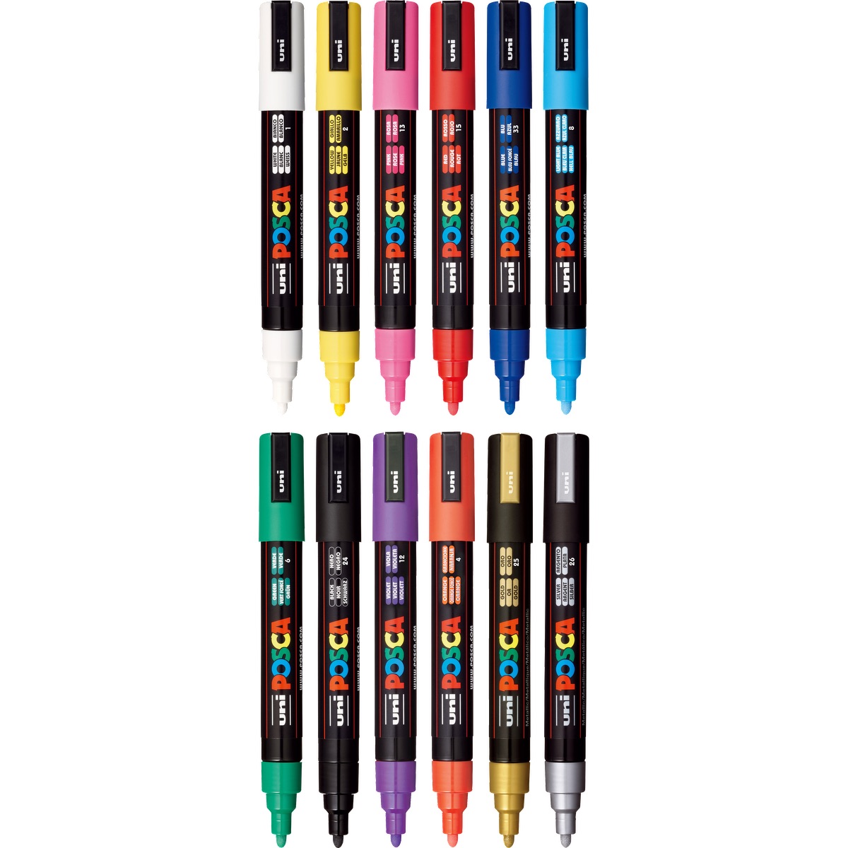 POSCA 12 Piece Basic Marker Set with Bag 10