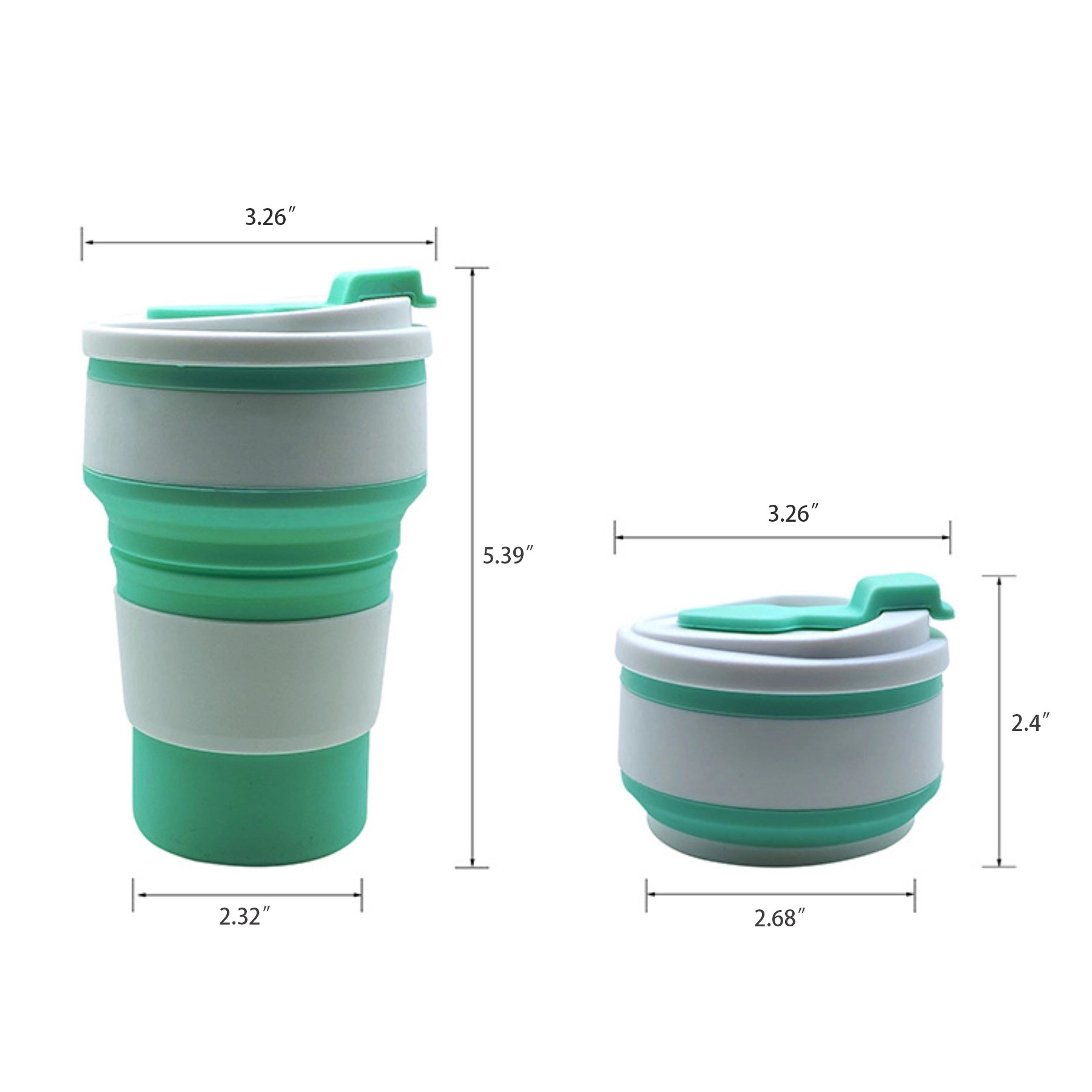 12oz Collapsible Silicone Travel Folding Cup 3