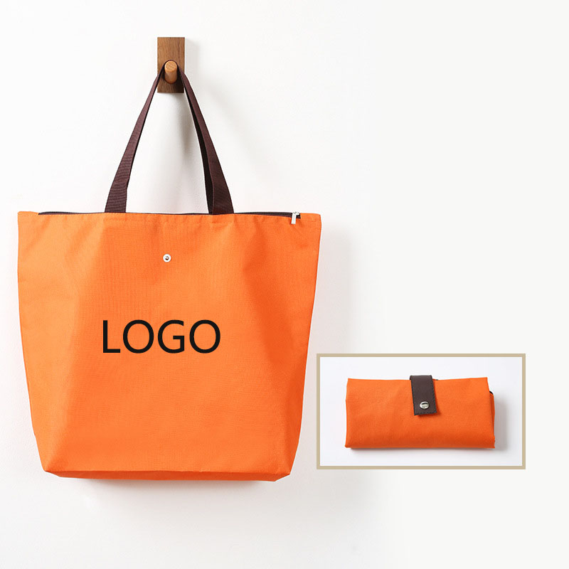 Large Capacity Waterproof Folding Oxford Cloth Shopping Bag / Handles, custom tote bag with logo imprint 3