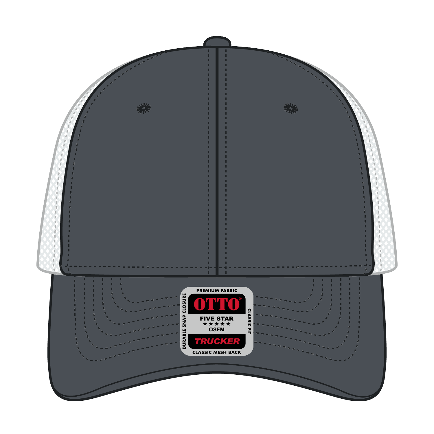 OTTO CAP® 6 Panel Low Profile Mesh Back Trucker Hat 12