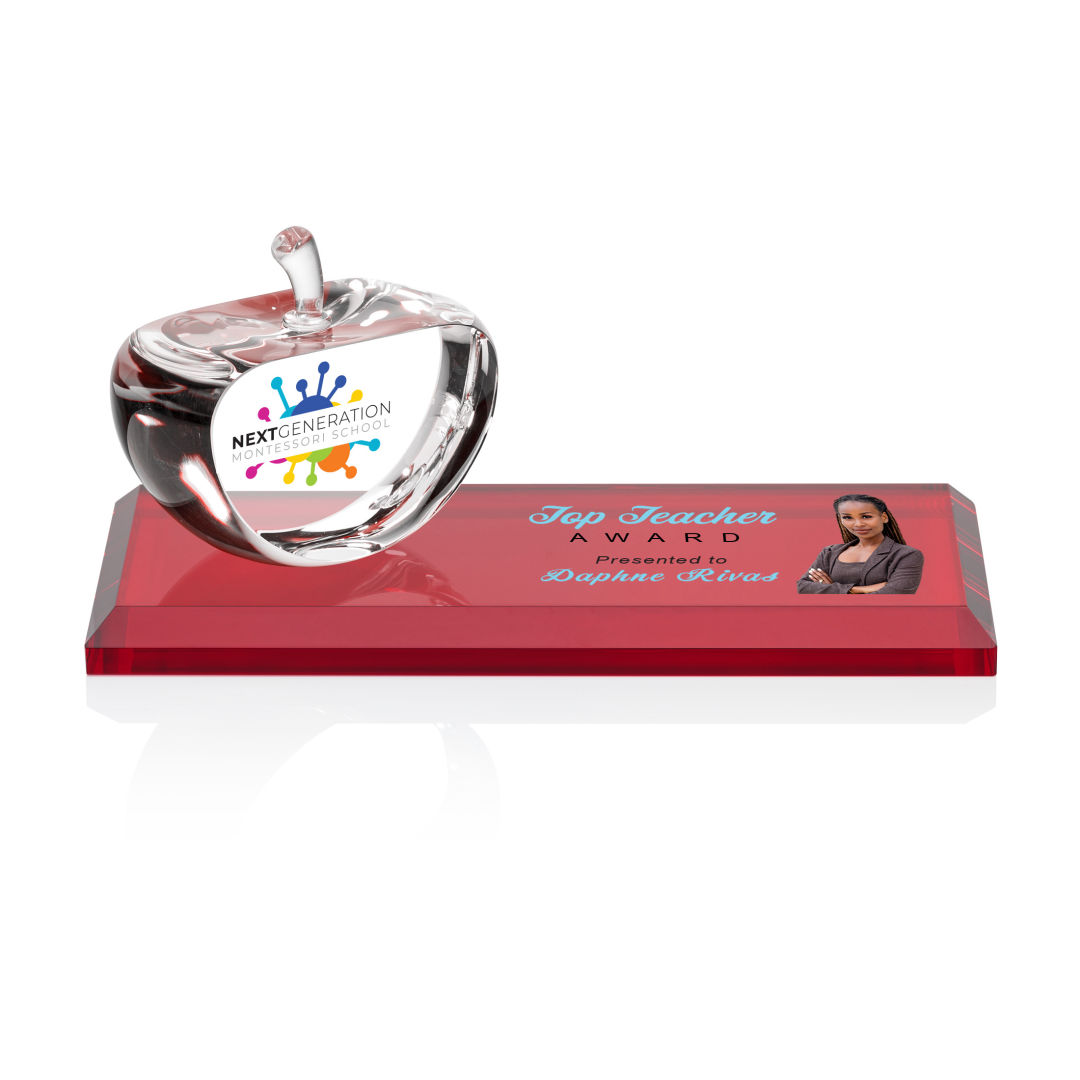 Argyle Apple VividPrint™ Award on Base 16