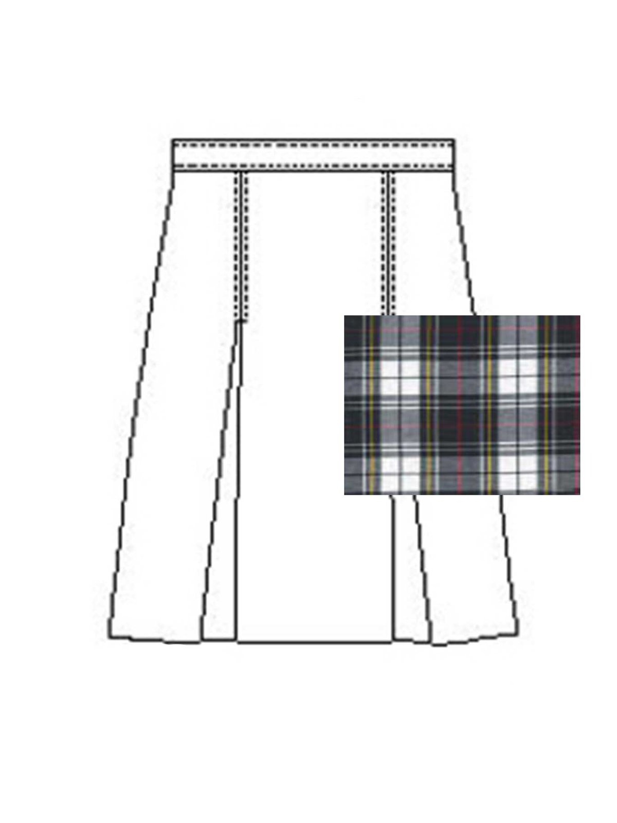 A+ Uniforms - Girls' Model 34 Polyester Plaid Skirt