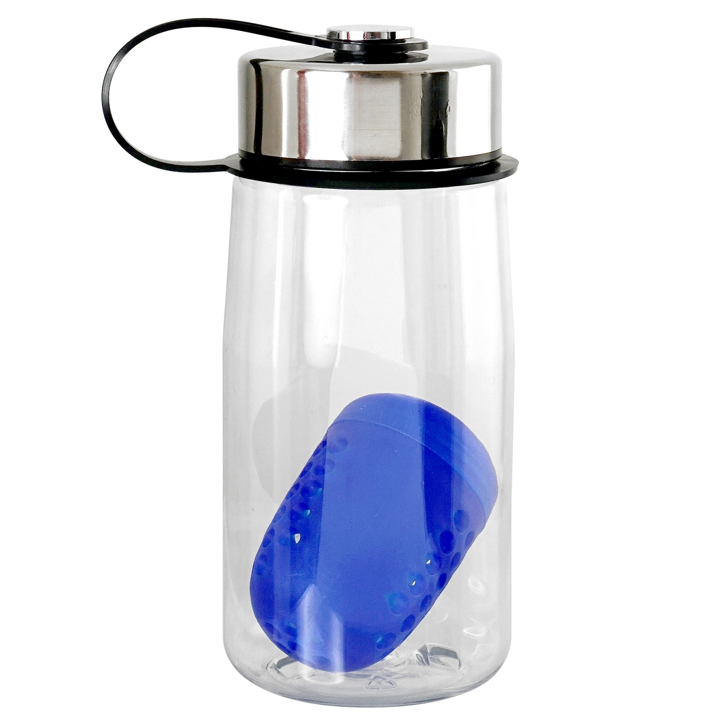 Metal Lanyard Lid 18 oz. Recycled Bottle with Floating Infus 9