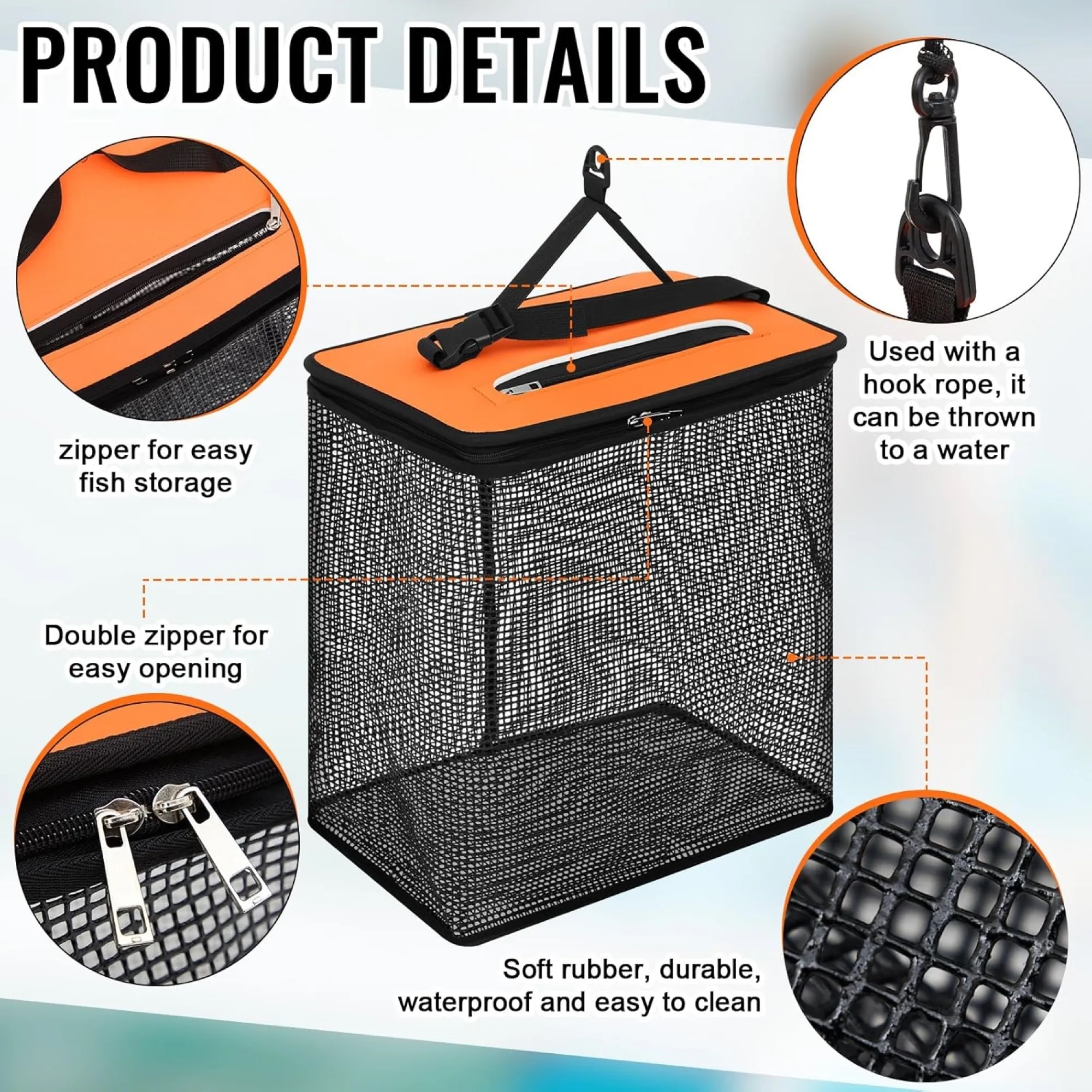 Portable Quick-Drying Fishing Net Bag 4
