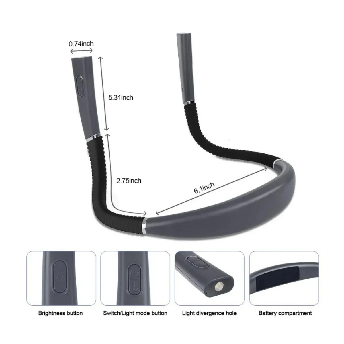 Rechargeable LED Neck Reading Light 2