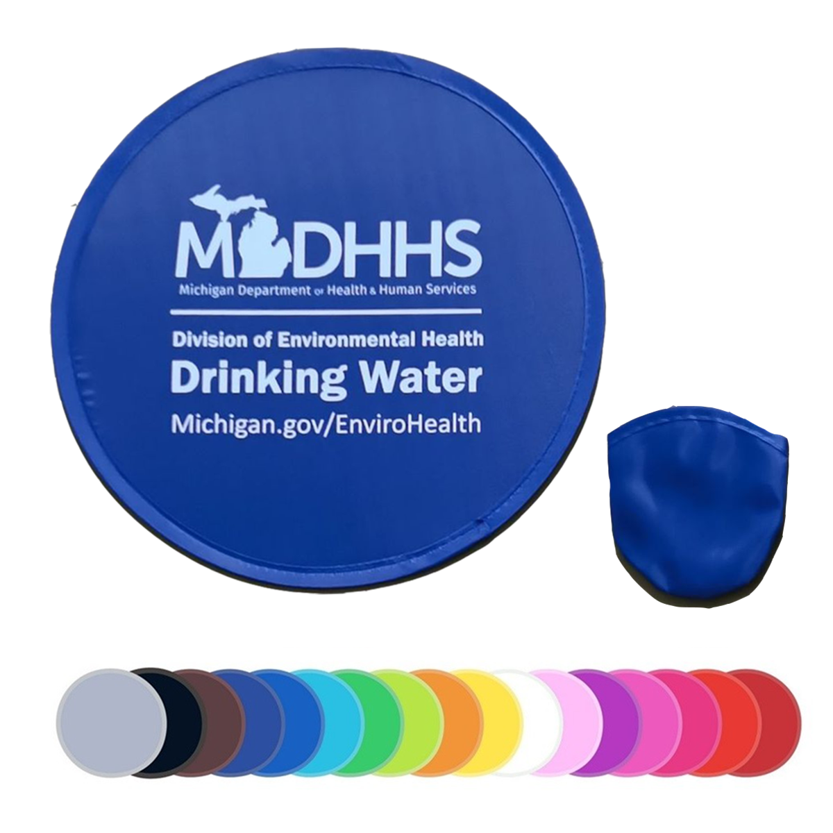 10" Fold Up Flying Disc w/ Pouch 4