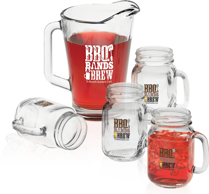 Pitcher and Handled Jar Glass Set 2
