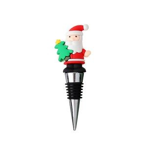 Festive PVC Tree Santa Claus Wine Cork Bottle Stopper 11