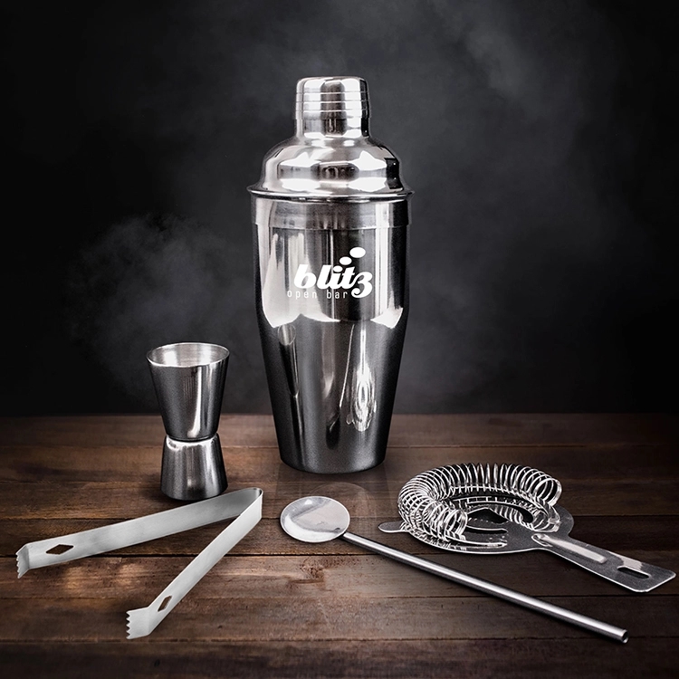 5-Piece Cocktail Shaker Set, custom bottle opener with logo imprint 1